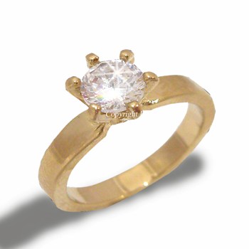 Anillo solitario mujer
